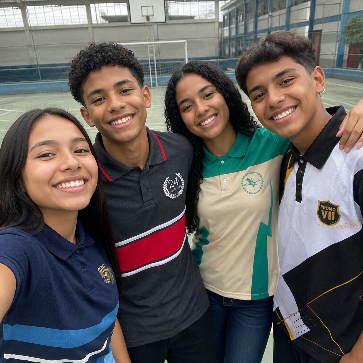 Grupo de promoción con chemises personalizadas hechas por GP Estampados